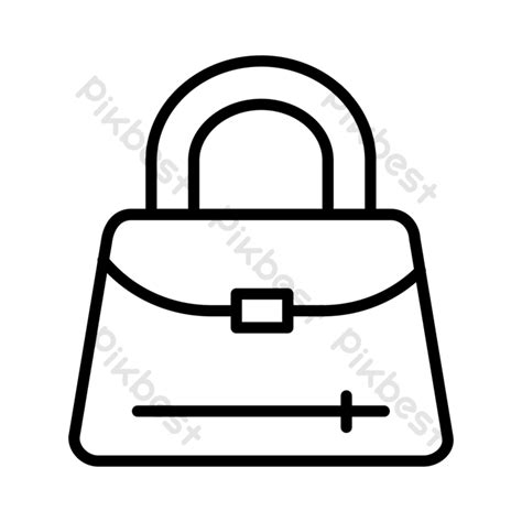 Handbag Line Icon Vector Png Images Ai Free Download Pikbest