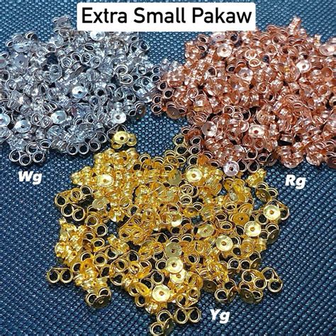 lock gold extra small medium pakaw sold  pair shopee