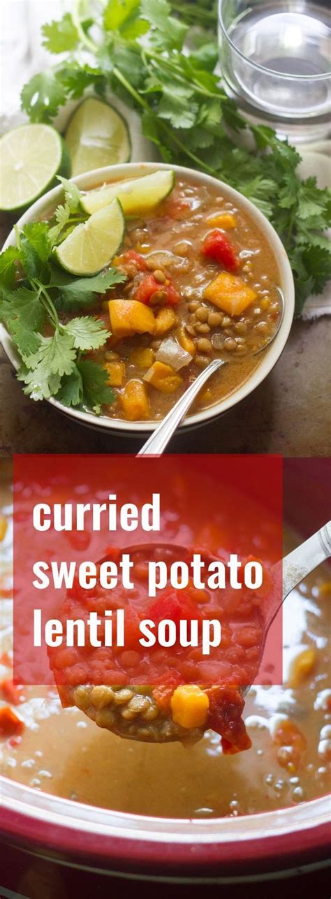 Slow Cooker Curried Lentil Sweet Potato Soup Connoisseurus Veg Slow Cooker Curry Vegan Soup