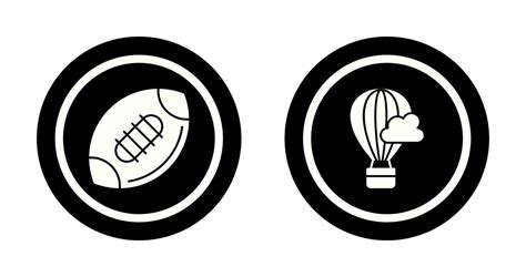 Hot Air Baloon And Football Icon Vector Art At Vecteezy
