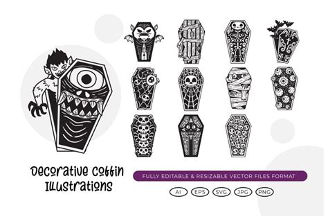 Decorative Coffin Illustrations