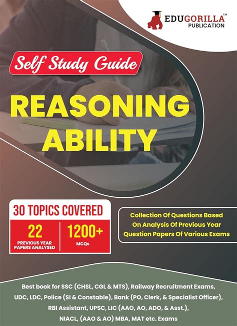 Buy Reasoning Ability Self Study Guide Book With 30 Topics Covered