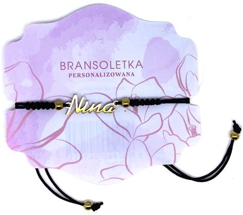 Bransoletka Personalizowana Z Imieniem Nina Black Parrot