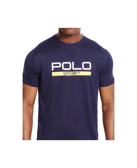 Polo Ralph Lauren Polo Sport Mens Performance Jersey T Shirt In Blue