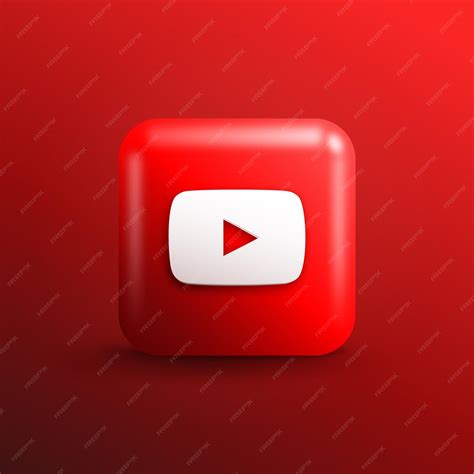 Premium Vector 3d Youtube Logo Social Media Icon And Button Background