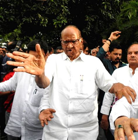 Nationalist Congress Party Ncp Chief Sharad Pawar Addresses The Media