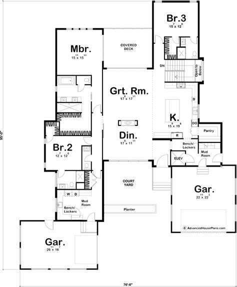 1 Story Modern House Floor Plans Floor Roma