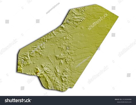 Ali Sabieh Regiondjibouti Map Shaded Relief Stock Illustration