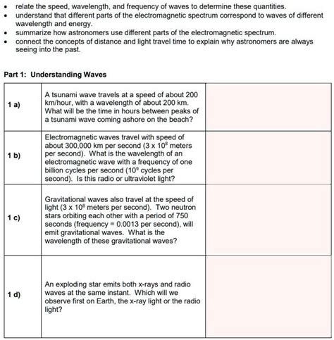 Solved Relate The Speed Wavelength And Frequency Of Waves To Determine These Quantities