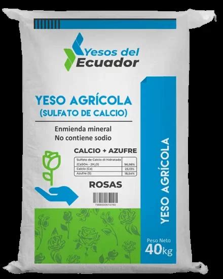 Yeso agrícola para mejorar cultivos en Ecuador Yesos del ecuador