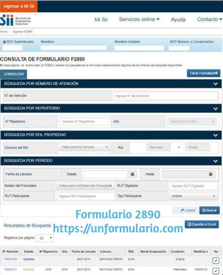 Formulario 2890 Actualizado Septiembre 2023