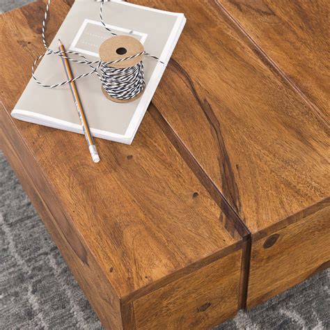 Table Basse X X Cm En Bois De Sheesham Massif Raffy Maison Et