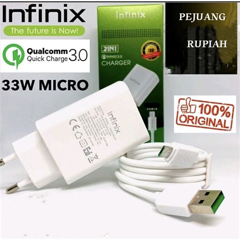 อปกรณชารจเรว Infinix W วตต V A ของแท Micro USB Hp Infinix Smart Smart Smart Hot