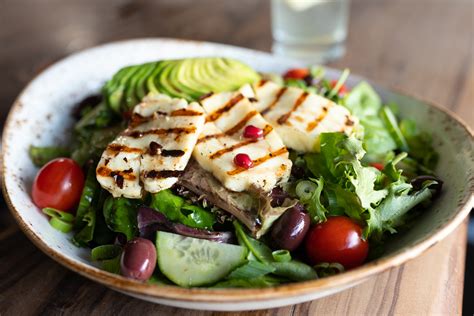 Avocado And Halloumi Salad Evoo Greek Kitchen