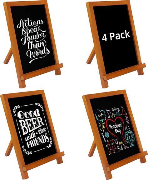 Mini Tabletop Chalkboard Signs Pack A Board Rustic Wooden