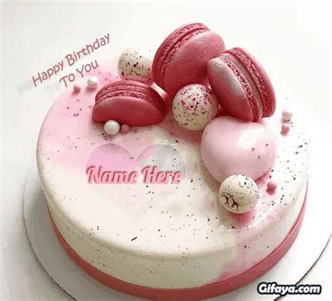 Free write name on Animated gif cake - Gifaya