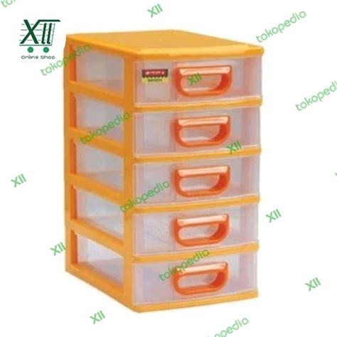 Jual LION STAR M5 EC25 ESTiMA Midi Container Laci Plastik Kecil 5 Susun