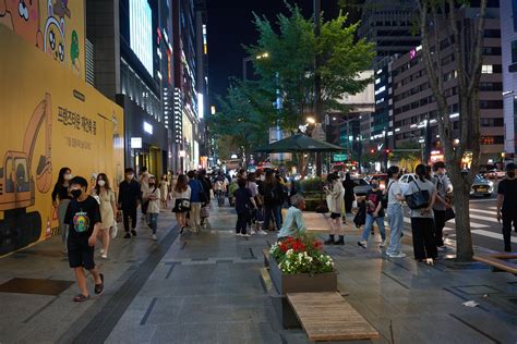 Gangnam Subway Station Exit 10 Area at Night, Seoul - See Any Places