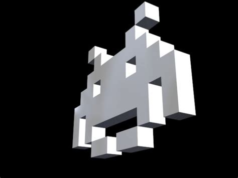 Space Invader Free 3d Model 3ds Obj Max C4d Fbx Mtl Free3d