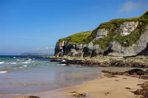 Portrush. Whiterocks Beach, located in beatifully sunny Antrim