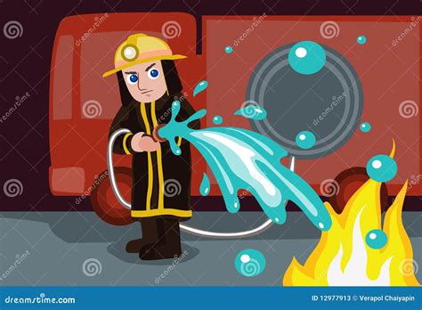 Water To Extinguish Fire Stock Photos Image 12977913