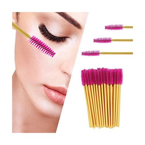 Profico Lot De Brosses Cils Jetables Pour Mascara Dor Rose