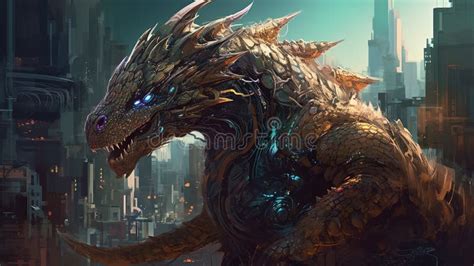 Cybernetic Dragon Stock Illustrations – 90 Cybernetic Dragon Stock ...