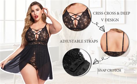 Avidlove Mesh Nightgown For Women Plus Size Bbaydoll Sexy Lingerie