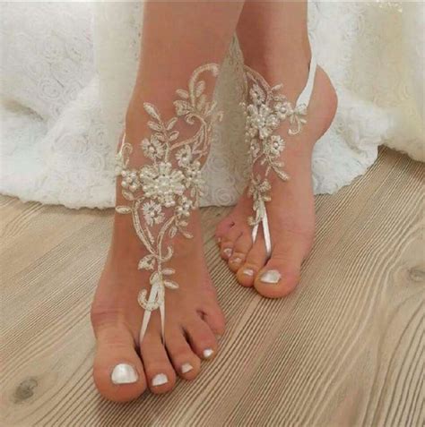 Beautiful Barefoot Sandels For A Beach Wedding Or An Outdoor Event