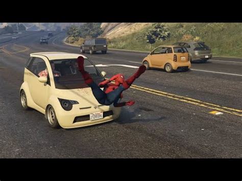 GTA 5 Spiderman Motorcycle Stunts 14 Spider Man Jumps Fails Gta