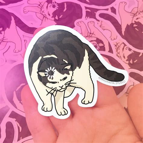 Buffering Cat Meme Sticker Cat Meme Sticker Loading Cat - Etsy Finland