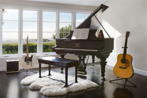 Jesse Metcalfe And Cara Santanas Los Angeles Home Home Music Rooms