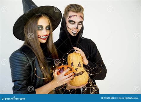 People in Halloween Costumes Stock Image - Image of show, emotion ...