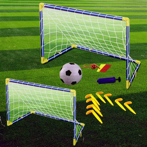 2pcs Indoor Outdoor Children Kids Soccer Football Goal Post Net Ball