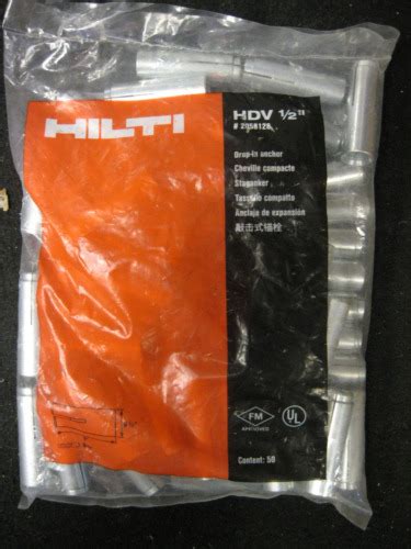 Pack Of Hilti Hdv Drop In Anchors For Sale Online Ebay