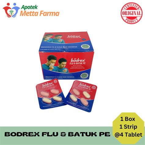 Bodrex Flu Batuk PE Box 25 Blister 4 Tablet Lazada Indonesia