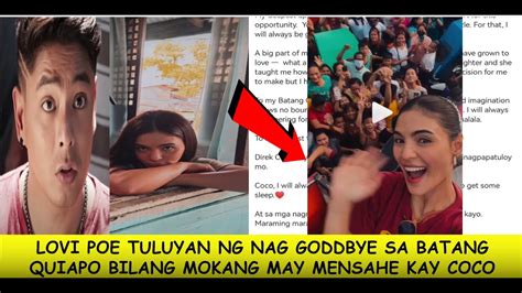 LOVI POE TULUYAN NG INIWAN ANG KARAKTER NA MOKANG SA BATANG QUIAPO