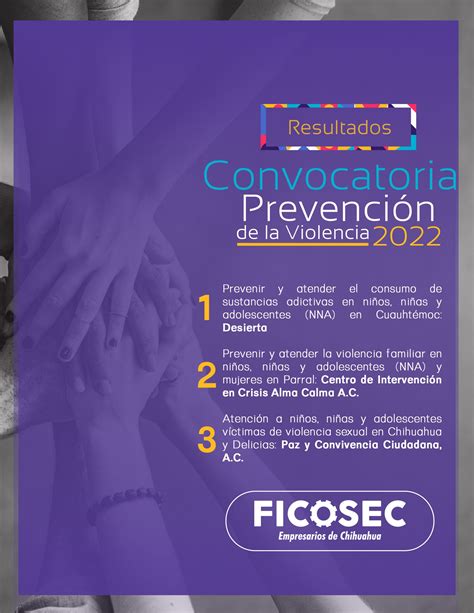 Convocatoria Prevenci N De La Violencia Ficosec