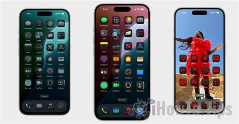 个性化 Home Ios 18 上的屏幕（图标 Dark、小部件）