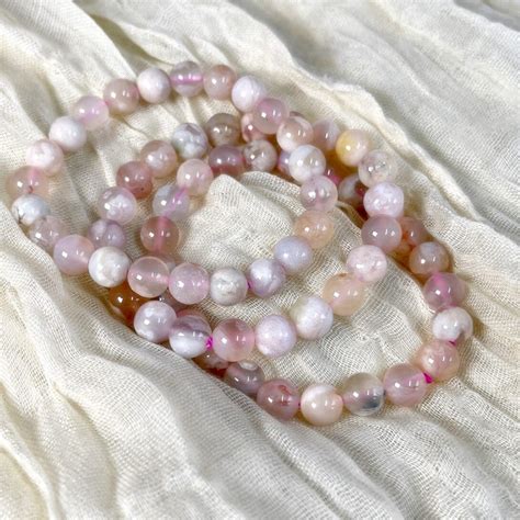 Sage Goddess Peace And Beauty Flower Agate Bracelet