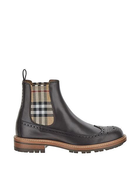 Burberry Brown Chelsea Boots For Men Lyst