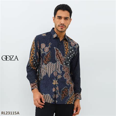 Jual Odza Kemeja Batik Pria Lengan Panjang Modern Regular Fit Jumbo