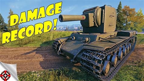 World Of Tanks Kv 2 Damage Record Wot Kv 2 Gameplay Youtube