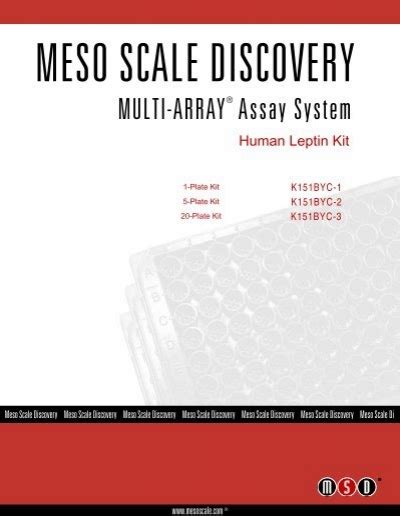 Leptin Assay Human Product Insert Meso Scale Discovery