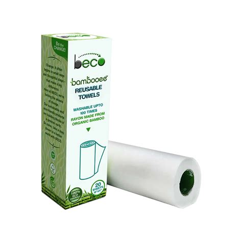 Buy BECO ECO FRIENDLY REUSABLE KITCHEN TOWEL ROLL 20 SHEETS NATURAL