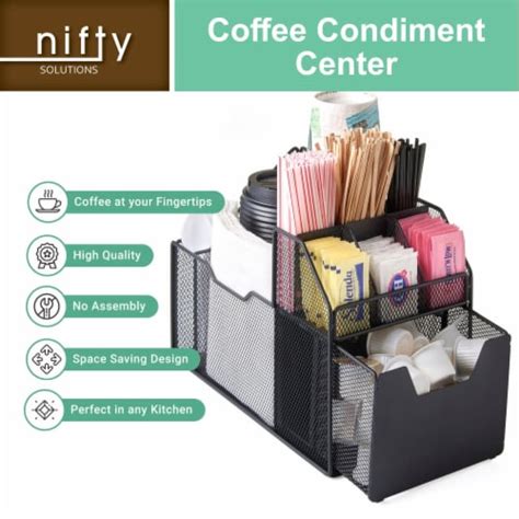 Nifty Coffee Condiment Organizer Black Countertop Storage Organizer Each Fred Meyer