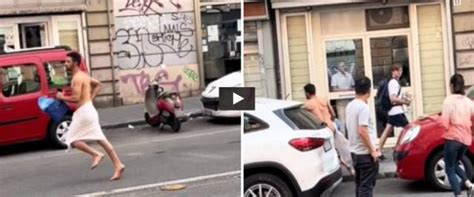 Sex City A Roma Scoperto Dalla Fidanzata Con L Amante Scappa Nudo Per Strada Video