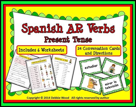 Spanish Ar Verbs Worksheet