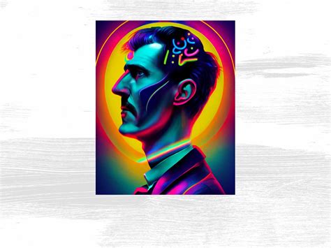 Nikola Tesla Colorful Art Print, Pop Art, Digital Art Poster, Printable ...