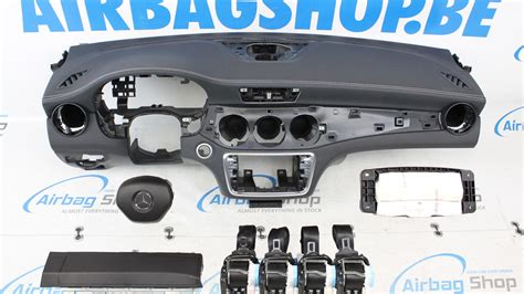 Airbag set Armaturenbrett mit Weiß Naht Mercedes CLA Klasse C117